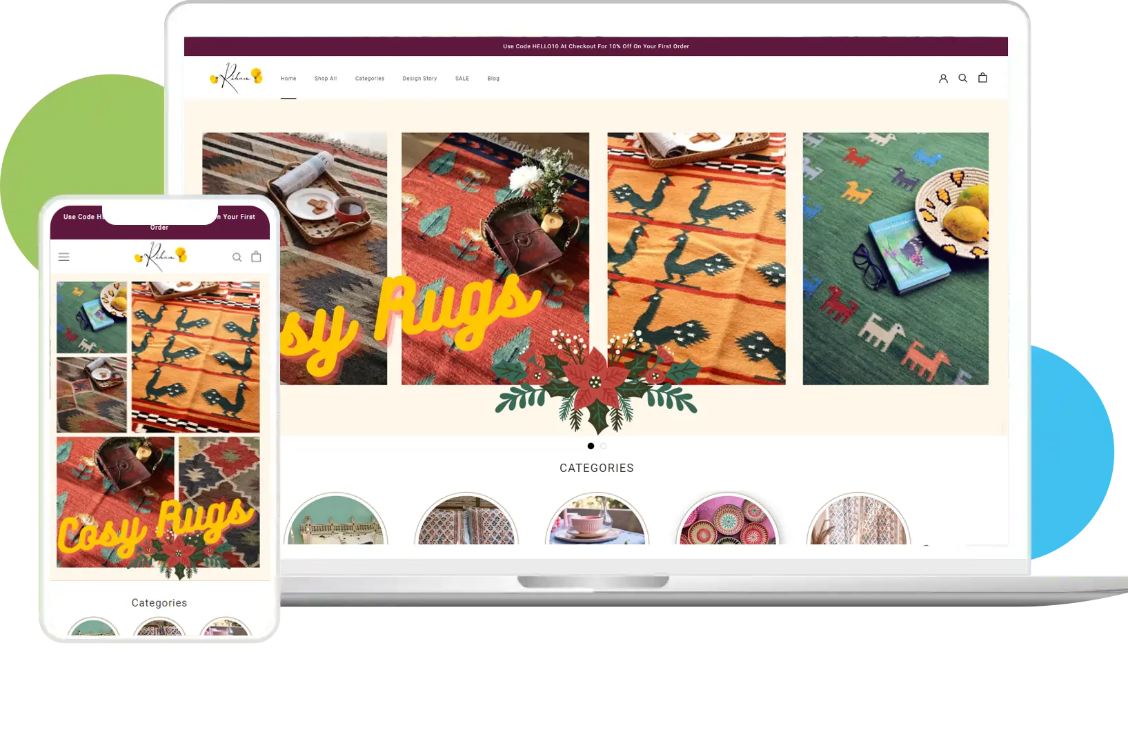 Rihaa is a home decor boutique that focused on high-quality handcrafted products made by artisans and sells across the world.